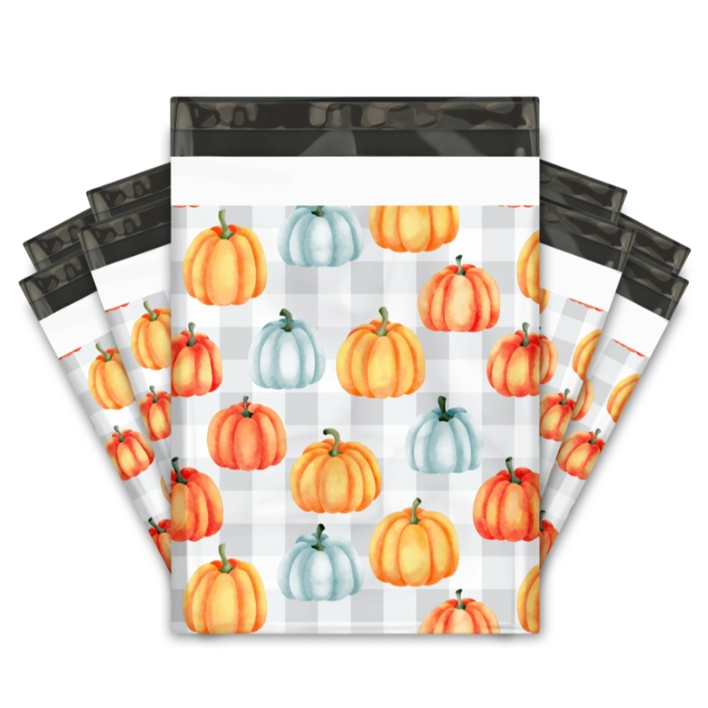 20 10X13 Harvest Pumpkin Poly Mailers
